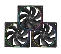 TR TL-S12R X3 Ventilateur de processeur 120mm Nera Ventilateur de refroidisseur d’ordinateur, Ventilateur de PC ARGB Halo à ouverture fine, Ventilateur de châssis de conception de flux d’air inversé