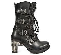 TR003-S1 Stivali da Donna Stile con Plateau Metal Rock Punk