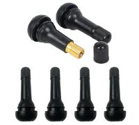 TR413 Valvole Tubeless per Pneumatici Auto, Valvole in Gomma, Valvola Pneumatico in Gomma Auto, Tronco Pneumatico Tubeless, Valvole in gomma Snap-in, Valvola Staminali, Universale, 6 Pezzi,Nero