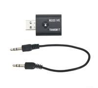 TR6 5.0 Trasmettitore audio wireless e adattatore ricevitore per auto, casa o cucina - Alimentazione USB, ingresso AUX da 3,5 mm, microfono incorporato