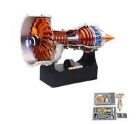 TR900 Turbofan Engine Model, with LED Light & Adjustable Speed - 28cm DIY Assembly Aircraft Turbojet Replica, Mechanical Science Educational Toy (Assembly)