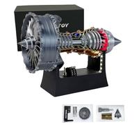 TR900 Turbofan Motore Modello Kit con Luce LED Fredda e Funzionale, Velocità Regolabile 25 CM Modello Motore Turbofan, Assemblaggio fai da te Meccanico Scienza Educazione Giocattolo Decorazione Regalo