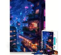 Tra le luci al neon - Puzzle da 1000 pezzi - Gioco cognitivo divertente - Struttura ad incastro precisa - Attività per rafforzare i legami affettivi con i propri cari (38x26cm)