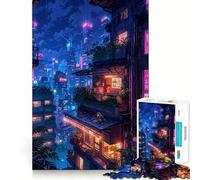 Tra le luci al neon - Puzzle per adolescenti - 1000 pezzi - Gioco di abilità mentale - Taglio laser per un incastro perfetto - Esercizio mentale per momenti di tranquillità a casa (38x52cm)