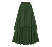Tra le persone film gonna da donna in stile retrò gotico chitarra, verde, XL