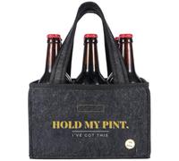 trabag Borsa da uomo per compleanno, birra, festa del papà, borsa da uomo per amici e colleghi, borsa in feltro per bottiglie, Tieni la mia pinta, Classico