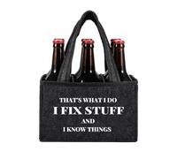 trabag Borsa da uomo per compleanno, birra, regalo per la festa del papà, borsa da uomo per amici e colleghi, borsa in feltro per bottiglie, Fissatore, Classico