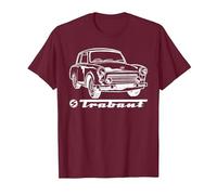 TRABANT Trabi Auto DDR Germany Magliette Maglietta, Uomo, Bordeaux, L