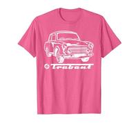 TRABANT Trabi Auto DDR Germany Magliette Maglietta, Uomo, Rosa mélange, L