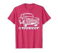 TRABANT Trabi Auto DDR Germany Magliette Maglietta, Uomo, Rosso mélange, L