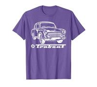 TRABANT Trabi Auto DDR Germany Magliette Maglietta, Uomo, Viola mélange, L