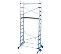 Trabattello in alluminio a due alzate FACAL PINNA CLIC. Zoppo per scale - Altezza 3,65m