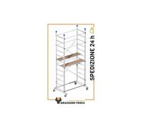 Trabattello in alluminio H3,60 M 2 semipiani e 4 ruote Ø 125 Marchetti ZEUS