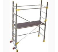 Trabattello Alluminio Rapido Montaggio C/Piano E Ruote H189 - Maurer