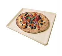 TRABO Piastra pizza Focacce e Biscotti in Pietra refrattaria per Forno Barbecue e Camini 35x34,5 cm - BMAXI NATURCOOK