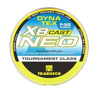 Trabucco DYNA-TEX NEO x8 CAST - Filo Trecciato 8 Capi in PE ad Alto Modulo, Alta Resistenza e Sensibilità, Anti-Abrasione, Colore Giallo Chiaro ad Alta Visibilità - 150/300 MT (Ø 0.185mm - 300 mt)
