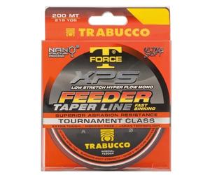 TRABUCCO FEEDER TAPER LINE - 200mt - Monofilo Conico progressivo per gestire carichi di lancio senza shock leader (ø 0.203～0.309)