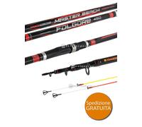 TRABUCCO FOLGORE MASTER BEACH 110 GR CANNA DUE VETTINI SURF CASTING SPIAGGIA