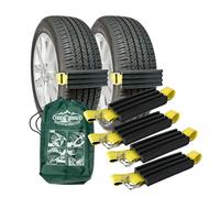 Trac-Grabber, Get Unstuck, la soluzione di trazione per auto, furgoni, veicoli ATV per tutti i terreni, dispositivo di salvataggio di emergenza che impedisce di scivolare in caso di neve, sabbia e fango, alternativa alle catene e ai pneumatici da neve (4 blocchi dotati di cinghie) (etichetta in lingua italiana non garantita)