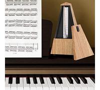 Traccia Beat Suono Forte Metronomo Meccanico in Legno, Metronomo Accordatore, Esercitazioni Musicali per Chitarra Basso Accessorio Musicale(Light wood grain)