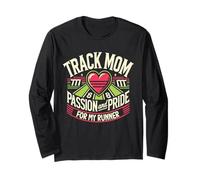 Traccia Mamma Passione e Orgoglio per Il Mio Corridore Maglia a Manica