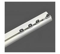 Traccia Singola Binario Per Tende Da Soffitto Bastoni Per Tende Ultra-Sottile Divisorie Per Stanze Per Camere Binario Tenda Alluminio In Metallo con Kit Completo(Bianco,280cm/9.2ft(2 * 140cm))