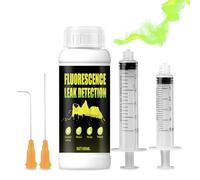 Tracciante Perdite Acqua, Rilevatore Perdite Piscina, Tracciante Aria Condizionata Auto, Rilevamento Fluoresceina Universale con Siringa per Ispezione Condizionatori, Piscine, Tubazioni e Auto, 100ml