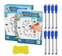 Tracciare Libri Per Bambini - Gioco Di Carte Cancellabili A Secco | Set Di Libri Riutilizzabili Per Tracciare I Numeri - Per Le Ragazze Della Scuola Materna In Età Prescolare Leggi Impara La De