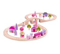Pista di Treno in Legno a Forma di Otto per Principesse - 35 Pezzi