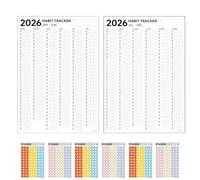 Tracciatore abitudine 2026 | Agenda settimanale e mensile | Poster per il monitoraggio dei progressi Strumento di produttività | Per donne, uomini, bambini, adulti, amici della famiglia | Con adesivo