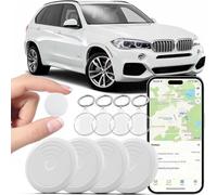 Tracciatore bagagli con etichette, confezione da 4 pezzi, funziona con Apple Find My (solo iOS), per tenere traccia delle chiavi, del portafoglio, dei bagagli e dello zaino, super leggero, batteria