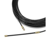 Tracciatore di cavi elettrici, Dispositivo di guida in fibra di vetro nera resistente for estrattori di cavi Nastro adesivo elettrico Perforatore for tubi in filo metallico 3 mm Lunghezza da 5 m a 40