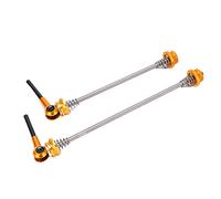Tracciatore di traino trainer a rilascio rapido leva leggera At -skid Bicycle Skewer per bici da pieghezzamento per road mountain tc in lega in lega 2pc in lega TC4 (Oro)
