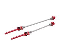 Tracciatore Skewer a rilascio rapido Leva ad alta resistenza Asta di rilascio rapido texture in metallo leggero per bici da strada per mountain mountain bike 2pcs in lega di (Rosso)
