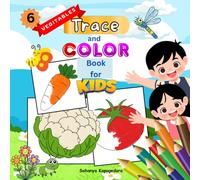 Trace and Color Book for Kids - Vegetables: Trace, Learn, and Recognize Vegetables with Real Color Images (Carrot, Cabbage, Tomato, and More!)