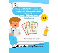 Trace and Color Uppercase and Lowercase Alphabet Book for Kids Ages 3-6: Fun and Easy Learning with Cute Designs