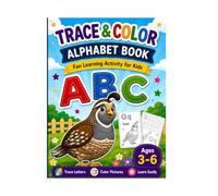 Trace & Color Alphabet Book for Kids Ages 3-6: Fun Learning Activity Book | Learn ABC, Tracing Letters & Coloring Cute Animals for Toddlers and Preschoolers
