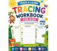 Trace & Learn Workbook for Kids Ages 3-6: Fun Tracing Lines, Shapes, Animals & Vehicles: Prewriting Skills | Fine Motor Practice | Preschool Activity Book