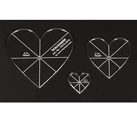 Traceease 3 Modelli Di Trapunta/Applique A Forma Di Cuore Da 1"/2"/3" Pollici Modelli Di Patchwork Trapunta Per Cucire Fai Da Te Per Quilting- Modello Spesso 1/8"