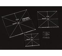 Traceease 4 Modelli Di Stencil Geometrici A Forma Quadrata Da 1"/2"/3"/4" Pollici Righello Stencil Fai Da Te Per Misure Geometriche - Modello Spesso 1/8"
