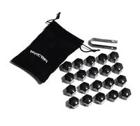 TRACER - 20 x Copribulloni per Ruote, Dimensioni: 17 mm, Colore: Nero - Copri Dadi Universali in Plastica