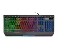 Tracer GAMEZONE RAY X RGB QWERTY tastiera da gioco con hub elevato, anti-ghosting, 11 tasti multimediali, tastiera USB full-size per Windows 10/8/7 XP | perfetta per gamer e lavoro d'ufficio