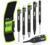 Tracer Matita 2.0-6 pezzi kit marcatura in custodia con pennarello a gesso foro profondo, matita dura e di precisione, pennino lungo e pennarelli indelebili neri