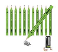 Tracer Matite da carpentiere 4H (mina rigida) 12 pezzi con temperamatite da carpentiere