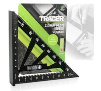 TRACER Speed Square 110 mm (4,5 pollici) Rafters Square con scala metrica e anca e valle, strumento di marcatura di tetti e carpenteria