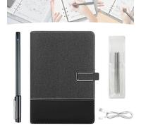 Tracify Pad Notebook, Drawing, Smart Sync Pen And Notebook, With 5 0.02mm High-Precision Spare Refills, 10m Wireless Transmission For Notes, Graffiti, Meetings (Black stitching)