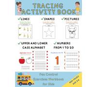 Tracing Activity Book | Pen Control Exercises Workbook for Kids Age 3-6 | 100+ Pages: Pre-School Writing Practice for Toddlers | Learn with Fun and ... | Trace the Lines and Color the Pictures