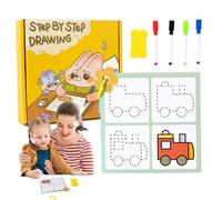 Tracing Book, libro di controllo penna per bambini di età compresa tra 3 e 5 anni, libro di apprendimento a secco | Cartella da ricamo, cartella educativa portatile per l'allenamento di controllo