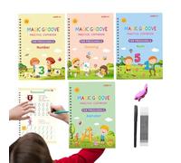 Tracing Book - White Cardboard, 19 x 13 cm Handwriting Practice Book Magic Reusable Design | English Learning Workbook For Kids Ages 3-5, Preschool Writing Tracing Books for Letters, Numbers, and