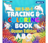 Tracing & Coloring Book: Ocean Edition: Learn to Write the Alphabet with Sea Animals (Ages 1-6)